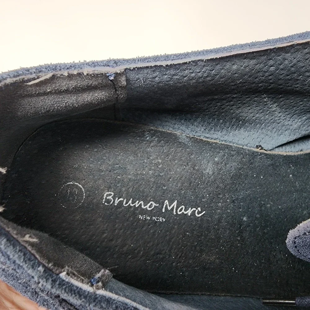 Bruno Marc Blue Suede Shoe‎ 13 Men Urban 08 Wingtip Brogue Oxford Dress Leather